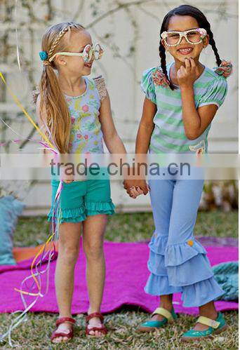 2014 New design Lace ruffle pants Girls Jeans Ruffle childrens boutique clothing