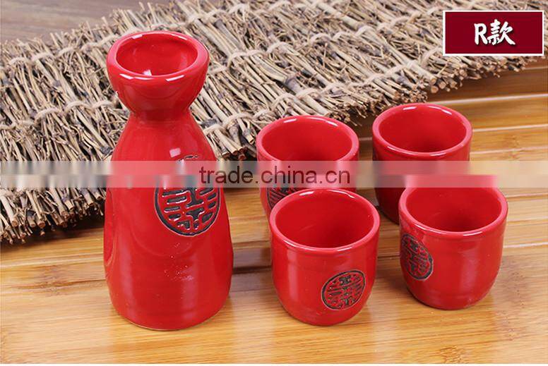 HOT!!Ceramic wine gift set wine accessories set