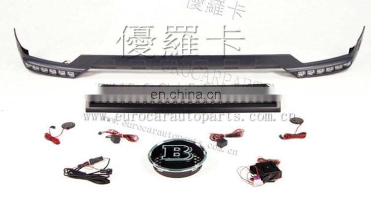 G CLASS W463 G63 G65 to B style normal kit PU material front lip with B emblems grille B emblem rear bumper
