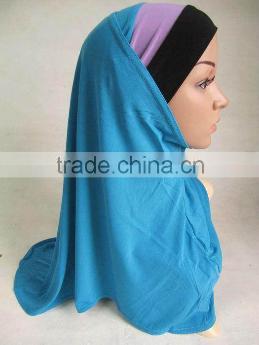 A560 fashion TWO PIECES elastic MUSLIM lycra HIJAB