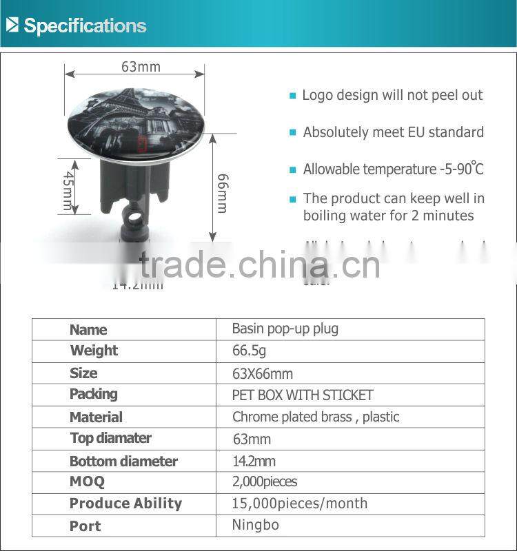 Ningbo Sonda XL Europe stopsel Abfuss bath sink plug with good design