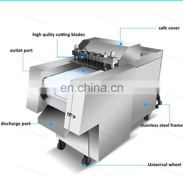 Meat Cuber Meat Dilcer Frozen Pork Cube Cutting Machine Frozen Fish Chicken Beef Cube Dicng and Cutting Machine