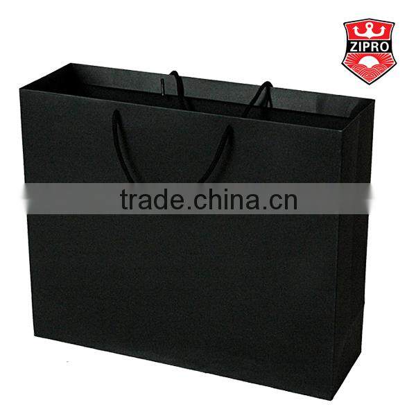 luxury black paper bag Customized printed paper bags wholesale
