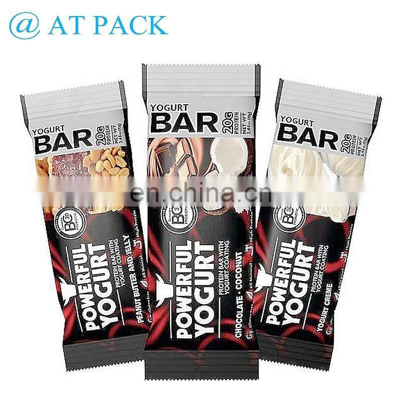 Custom printed chocolate bar packing snack food packaging bag