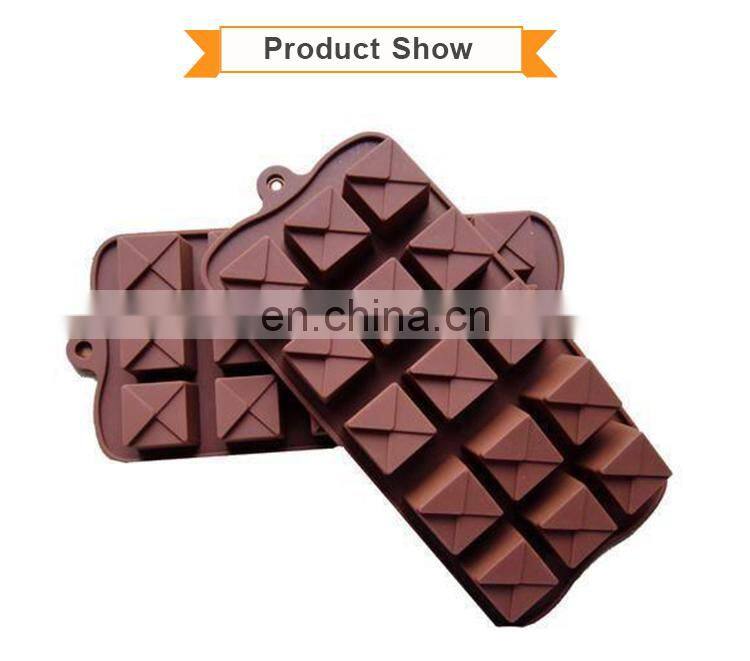 Food Grade Handmade 15 Holes Square Chocolate Biscuit Silicone Mold