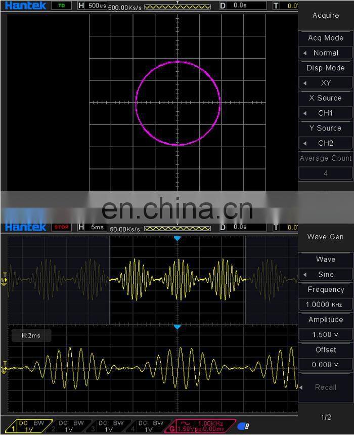 Hantek DSO4254B Digital Oscilloscope Storage Bench Type 4 CH 64K 1GS/s 250MHz Bandwidth