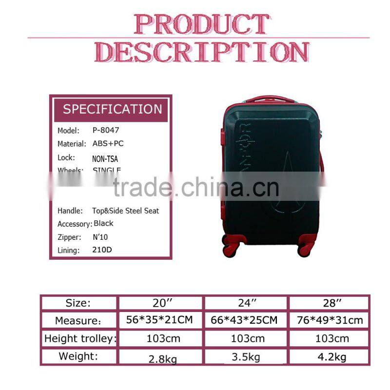 Popular young style traveling cheap luggage set