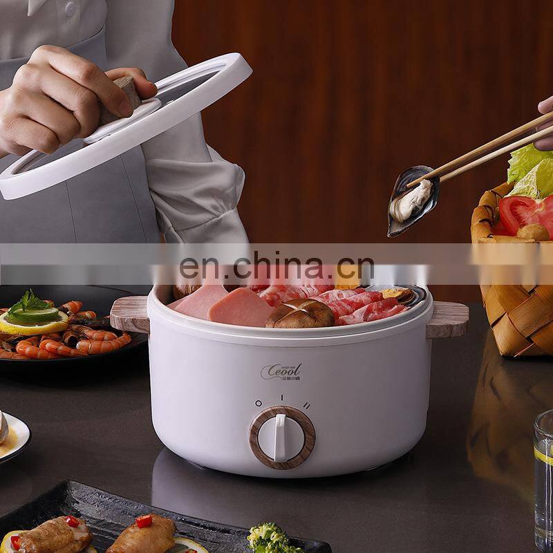 Household mini electric hot pot, electric boiling pot, multi-function student dormitory