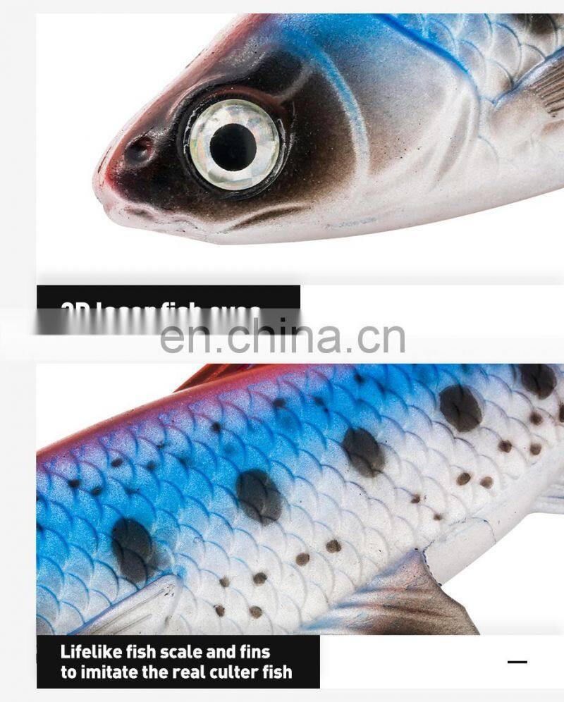 JOHNCOO China Factory Customized 3D Eye Big Size 15cm 36g Pike Bait Soft Fishing Lures