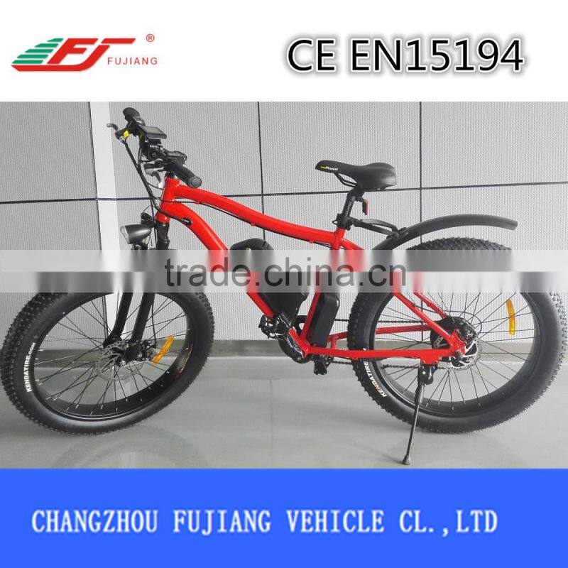 FJ-TDE01 mountain electric bike, colored mountain bike rims