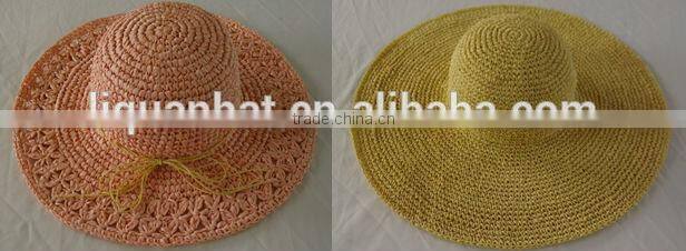 Wholesale elegant lady summer sun straw hat