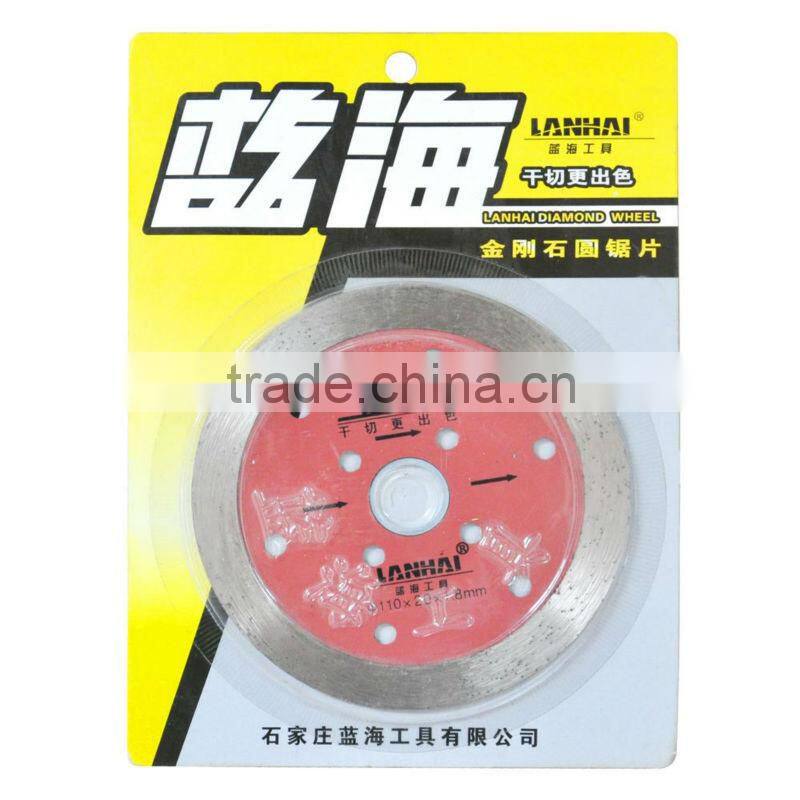 110mm Continuous tooth blade for cutting marble,stone