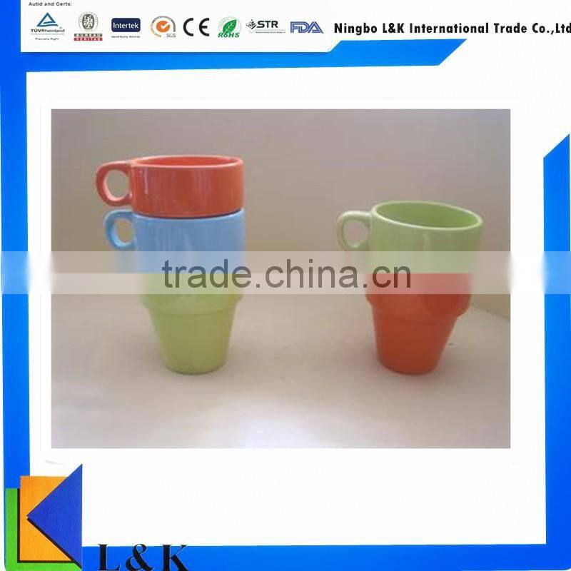 wholesale stacking coffee mugs gift sets with stand/ceramic mug paint set