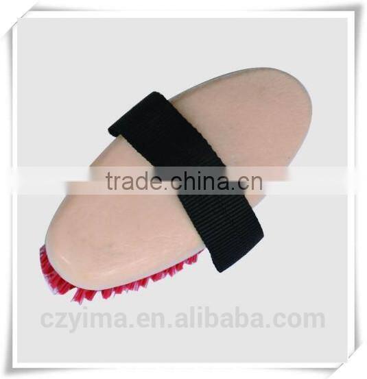 Plastic horse body brush with plastic bristle/horse products