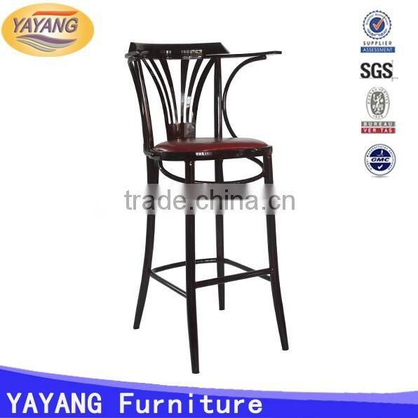 metal leather cushion chinese restaurant tables and bar stool high chair for dining room