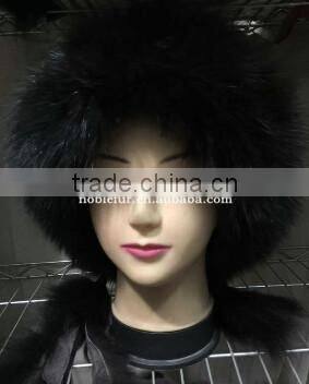 new stylish and high thickness mink fur Princess headwear with long and fluffy tail