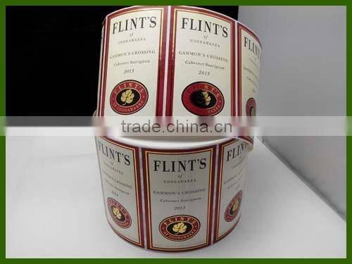 Custom embossing gold stamping wine sticker labels China manufacturer