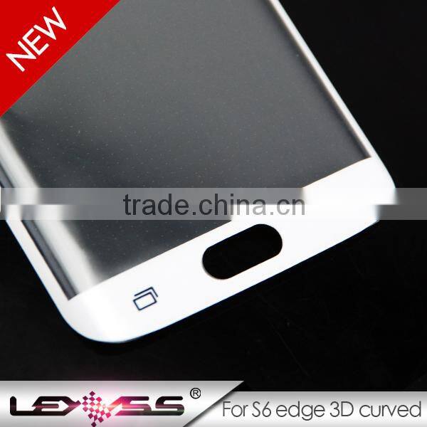 wholesale price 3D curved edge full size Tempered glass screen protector film for s6 edge