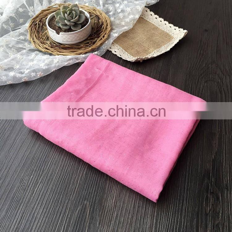 Wholesale Fashion Hot Popular Sprinkling Silver Women Plain Cotton Muslim Hijab