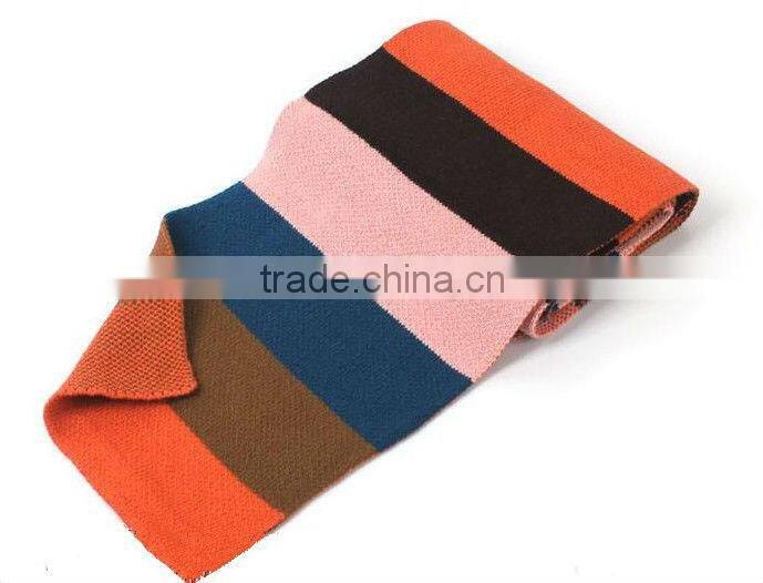 2013 Winter Acrylic Knitted Stripe Scarf