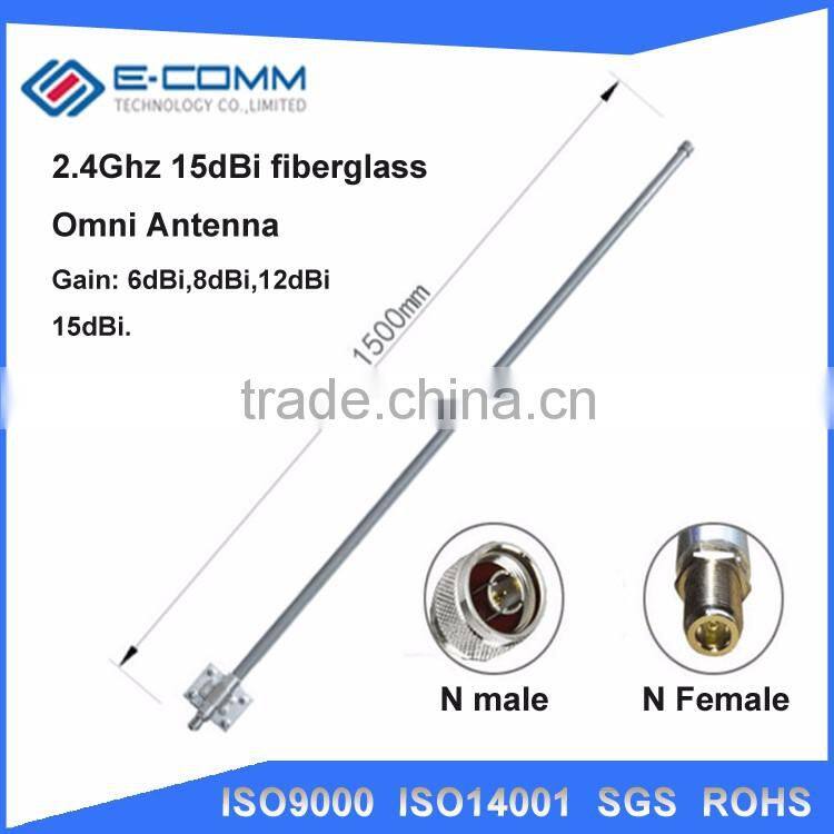 Direct buy from China!! 2.4Ghz 15dBi fiberglass Omni antenna with N connector for wifi coverage