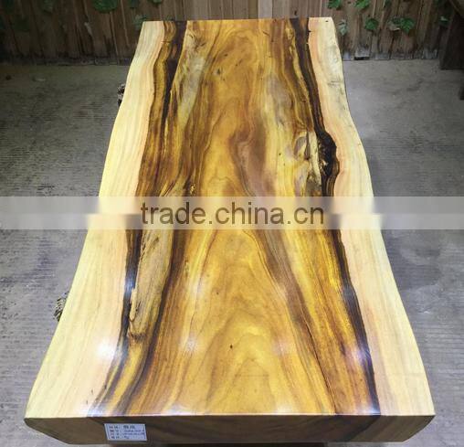 Fashion Okan Style Right-Angle Side Pure Natural Rose Wood Dining Table Top