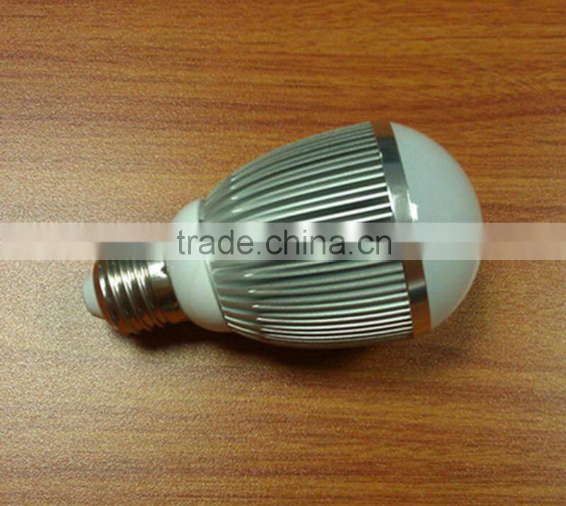 6W clear plastic cover Aluminum LED Bulb Light Shell