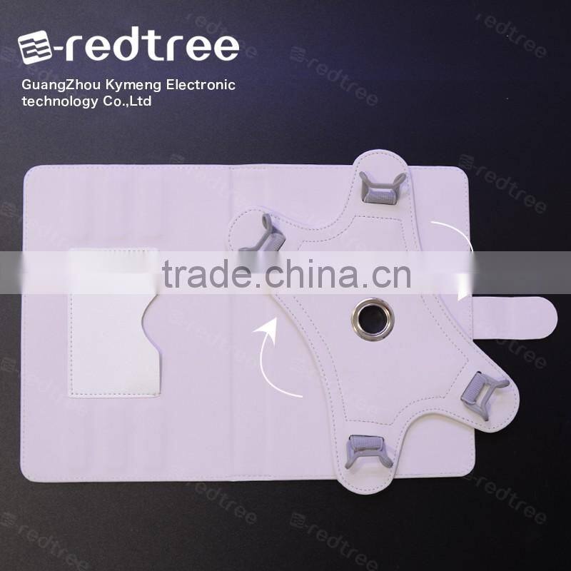 flower printing with good quality pu leather standing cover case for tablet