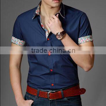 Green Floral Border Business Custom Shirt