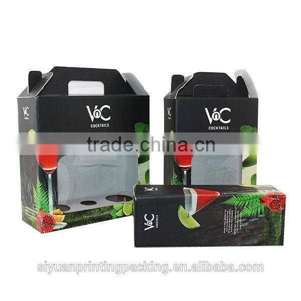 Contemporary useful metallic card wine box