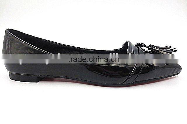 ladies flat casual shoes flat pointed toe shoes with flower