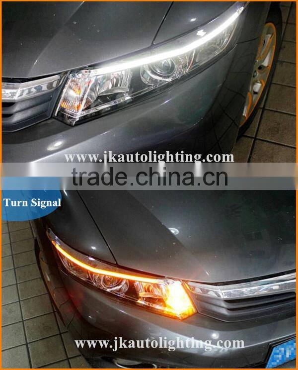 High Quality New Arrival LED DRL Strip for Honda Civic LED Eyebrow for Honda Civic Daytime Running light 2012-2014