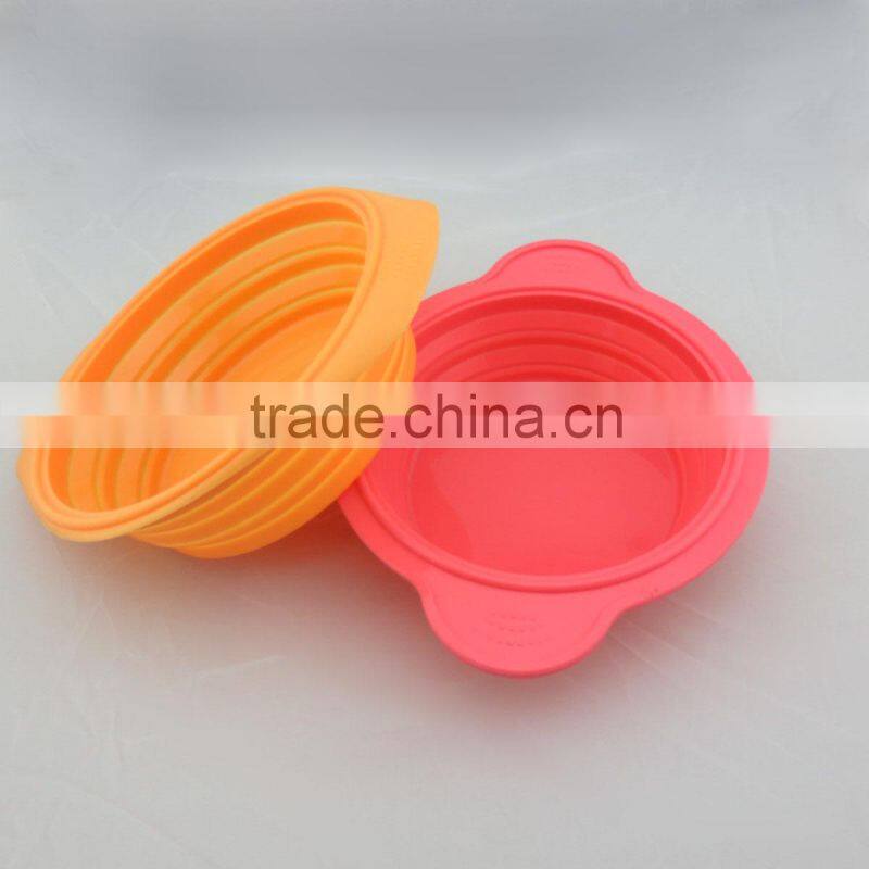 Folding fashion silicone bowl exquisite silicone bowl customer logo silicone bowl many colors available