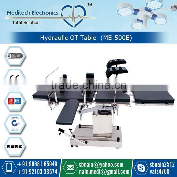 Hydraulic Medical Surgical Operating Table with Most Standard Features