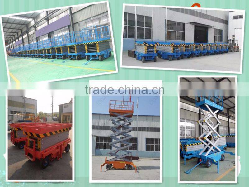 6m hydraulic mobile man scissor lift elevator
