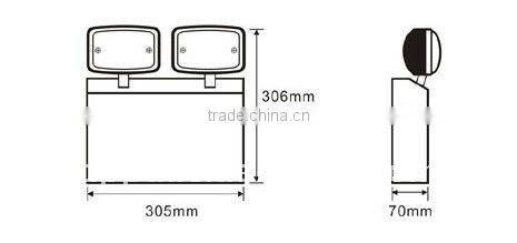 2016 Popular Rechargeable emergency Twinspot Light LED DP/NM3/120L