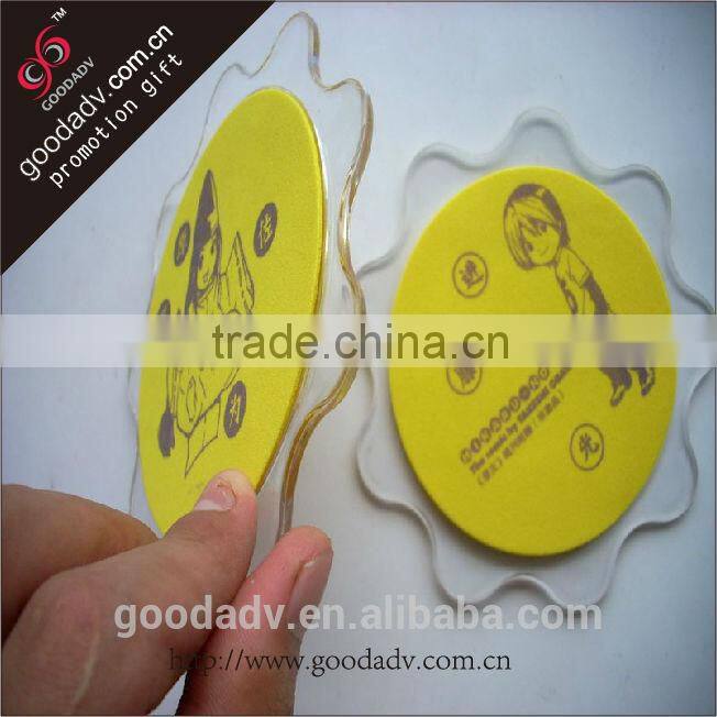 2015 guangzhou the new product custom fashion eco-friendly clear acrylic coasters