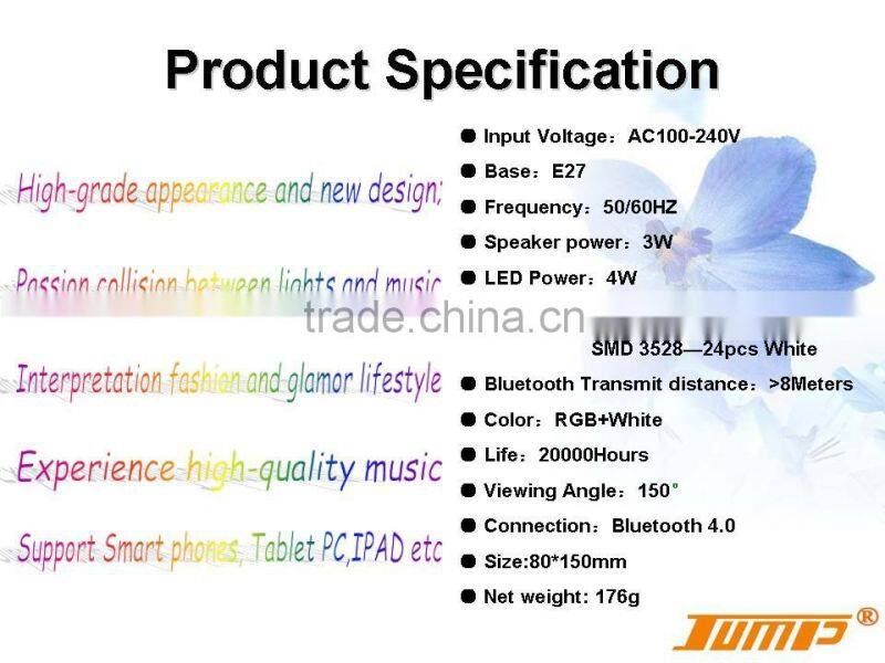 Good sound music colors change APP control bluetooth speaker RGB LED