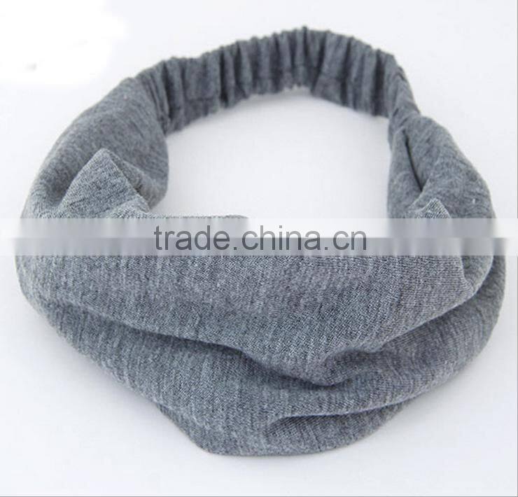 Pure color cotton headband Sports yoga absorb sweat hair band