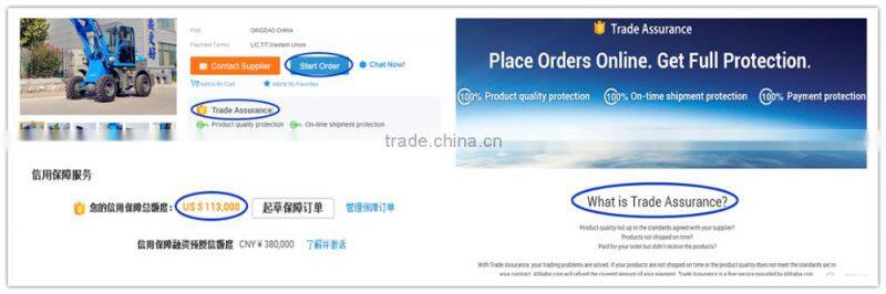 Heavy duty articulated backhoe loader with CE