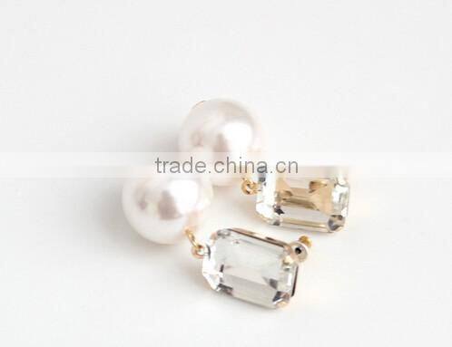NEW style SW16604 rhinestone pearl earring stud/