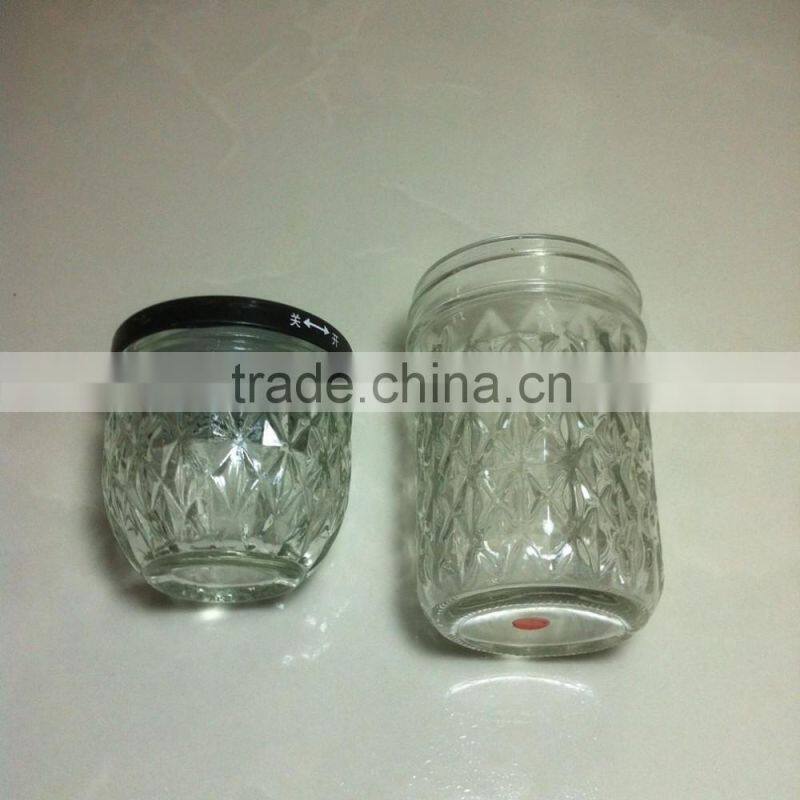 100ml 200ml carving glass food storage jars