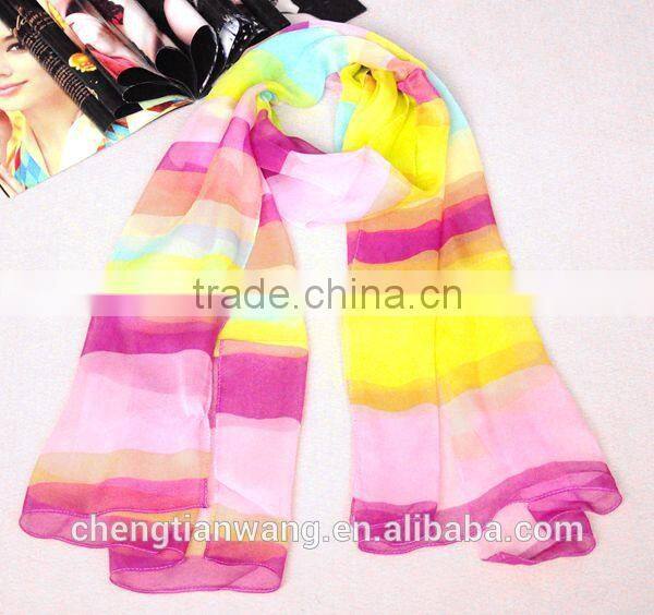 2015 new product latest design good quality beautiful raw silk scarf