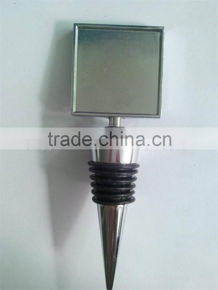 Popular Blank Square shape Bottle Wine Stopper