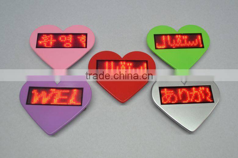 english led badge,high brightness,can chage message though computer system