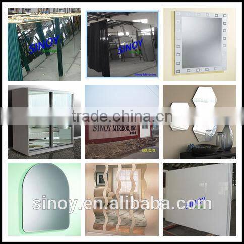 Float glass silver mirror made bathroom mirror, plane mirror