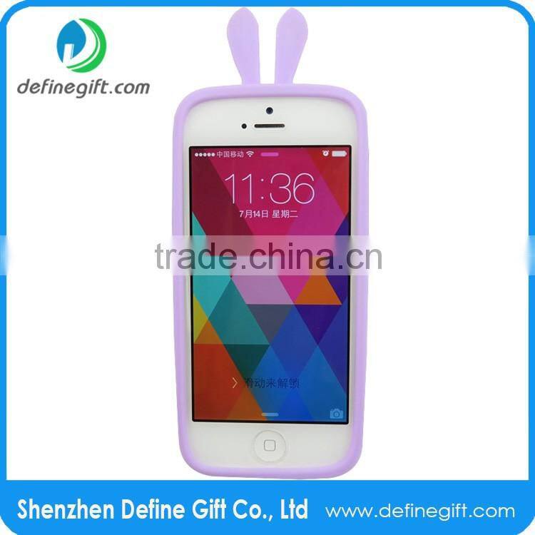 2015 New Arrival Elastic Silicone Wrist Ring Bumper Case Bunny