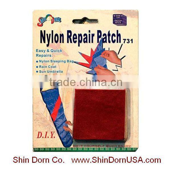 Glueless patches for nylon tent patch kit, self adhesive fabric repair