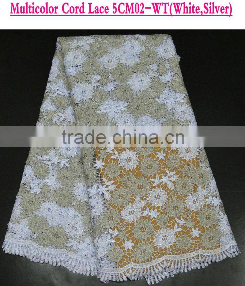 Fashion party lace embrodiery nigeria lace nigeria lace fabric guiopure lace fabric
