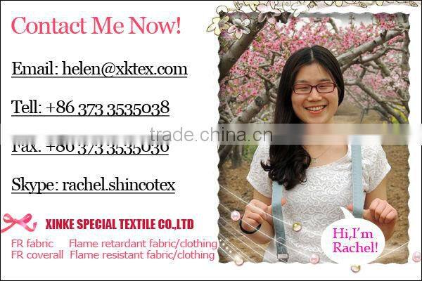 SGS Multi function Anti-static fire protective fabric Modacrylic cotton fire fabric for workwear